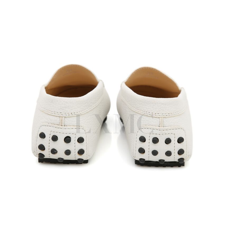 Tods White Moccasin Loafers Driving Shoes - Size 38 [SKU] - Image 6